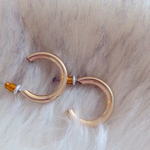 Lightweight faux gold earrings